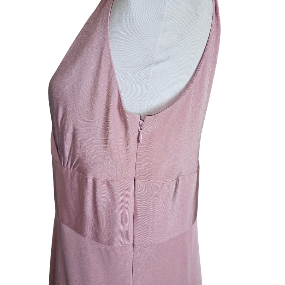 J Crew Pink Lilac Sophia Tricotine Silk Cocktail Midi Dress Sz 10 ? Coquette - Picture 5 of 14